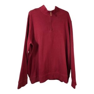 Lands End Mens Size 2XL (50-52 Tall) 1/4 Zip Pullover Sweater